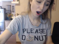 Beautiful girl open legs and masturbates on webcam