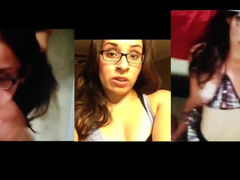 Nerdy Latina Girlfriend Deepthroat & Facial Cumpilation