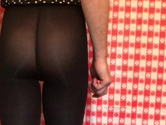 sissyformen blogger wearing sexy sheer black pantyhose