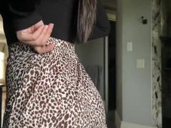 Christina Khalil Leopard Mini Skirt Thong Tease Video Leaked