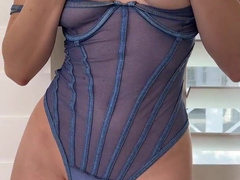 Natalie Roush Nude See Through Corset PPV Video Leaked