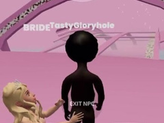 Walking around this virtual world as a BBC came across a bride on her knees