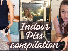 Indoor piss compilation - Almost 30 minutes of a variety of pisses taken indoors