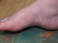 #2 Blue gel on bbw's feet (No talking)