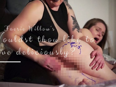 Succubus lesbian seduction - spanking, wax play and orgasm control with Pandora Blake and Faerie Willow - HD MP4