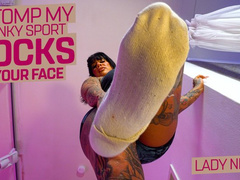 I will push my smelly sports socks into your face ( Socks &amp; Giantess Feet with Lady Nisha ) - FULL HD wmv