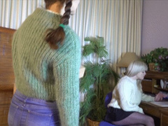 POV- Sweater girls Lexi and Sage spank you for your own good