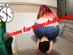 Jeans farts on dolls face_wmv