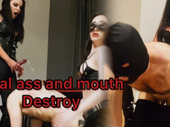 Mistress Jardena: Total ass and mouth destroy with two Mistresses