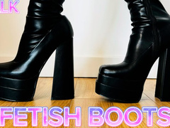 Walking Leather Boots and Touching My Big Ass - with Sounds - Mistress Siya