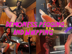 Demoness Pegging and Whipping ft Mistress Luna Maz Morbid