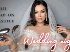 Chastity, JOI and strap-on for the wedding night and rest of your life POV