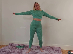 Hot blonde yoga pants try on haul