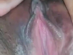 Close up muscle movement wet pussy