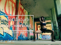 Do not disturb Alison's workout or she'll break you! pt2