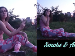 Smoke & Art 7 Beautiful pink milf enjoys herself in nature