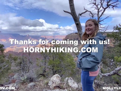 EPIC HIKING FUCKING A BIG BOOTY AMATEUR BLONDE ON TOP OF A CLIFF - Horny Hiking ft Molly Pills POV 4