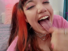 CHEAT ON YOUR GiRL WITH THIS SLUTTY CUMSUCKER! POV Blowjob and Facial with Little Puck
