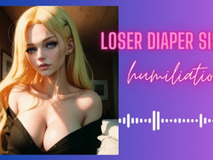 MP4 VERSION Loser diaper sissy humiliation mind fuck