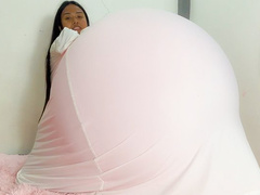 Sexy Camylle Stufss Her Belly With 3 Of Your HUGE Balloons Pumping To Pop Each One