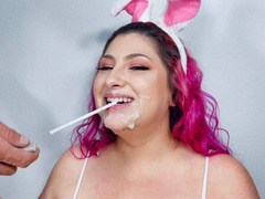 Cum Covered Bunny Smokes and Cums