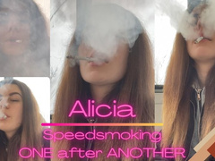Alicia Speedsmoking One after Another