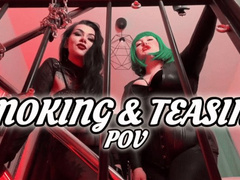 Smoking and teasing with Demoness Luna POV | Mistress Karino
