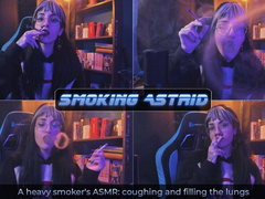 A heavy smoker's ASMR: Coughing and filling the lungs | Smoking Astrid