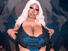 Tantalizing Teal Big Tits and Long Nails Mesmerize (MP4 Version)