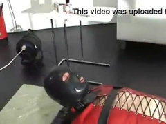 Forced Milking trapped in Leather