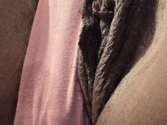 Ebony Milf Fingers and Rubs Her Pink Pussy