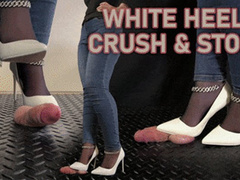 White Heels Crush and Stomp (Edited Version) - TamyStarly - Bootjob, Shoejob, Ballbusting, CBT, Trample, Trampling, High Heels, Crush, Stiletto