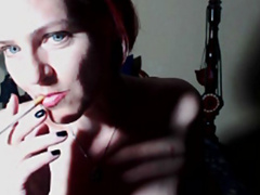 Smoking Tits Tease in Red Lipstick MP4
