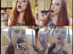 First ever cigar - Light up and smoking