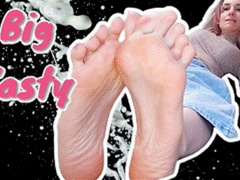 24 FHD BIG FEET 7 ( foot fetish, foot virgin, upclose, worship, soles, wrinkled, wiggling, spreading, foot play, cleavage, rubbing, goddess, queen, barefoot, long toes) ( foot fetish, foot