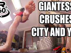 VR360 Asian Giantess destroys your city - Part 2