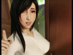 If Tifa were my secretary, I'd come in her every day, too