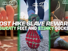 Post Hike Sweaty Socks and Dirty Feet Reward