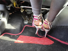 Christal Deal first video - denting and revving a car - Feet POV only