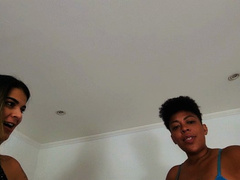 Double Face sitting interracial, by Nicole, Queen Black and Satina, (cam by Manu) FULL HD