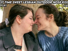 First Time Sweet Lesbian Outdoor Nose Kisses with Faith