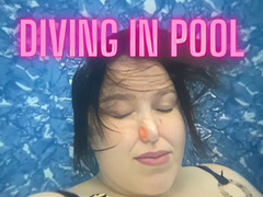 diving in pool scuba