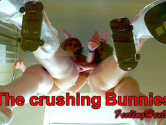 The crushing Bunnies! - Episode 2 - starring: KiKi Heely & Vicky Heely - Part 2 - FHD - Walking in High Heels Lingerie Ultra long polished Toe Nails Wigglin Spreading Bouncing Giantess UNDERGLASS Toy Car Crushing - 1080p - MP4