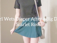 Girl Wets Diaper After Big Day