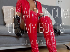 Lick alpha cum off my boots