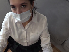 MiakaZ - Schoolgirl Sucks Dick for the First Time, Cum on Face