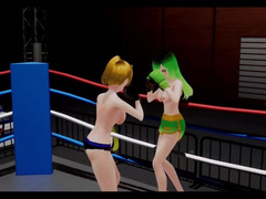 Topless Boxing Anime - Emeraldine vs Hana