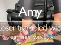Trampling The Loser In Summer Wedges
