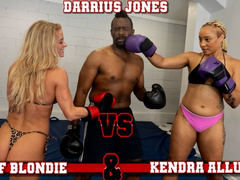 Buff Blondi and Kendra Allure vs Darrius - Mixed Boxing