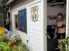 Petite Blonde Khloe Kingsley's Sexy Ride on PornDudeCasting